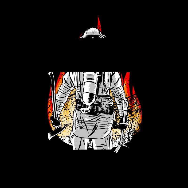 Firefighter Fireman Flames Fire Thin Red Line