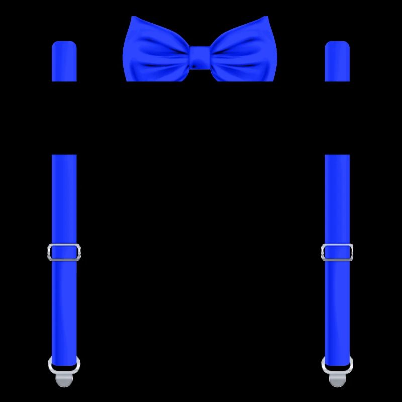 Funny Blue Bow Tie with Suspenders Perfect