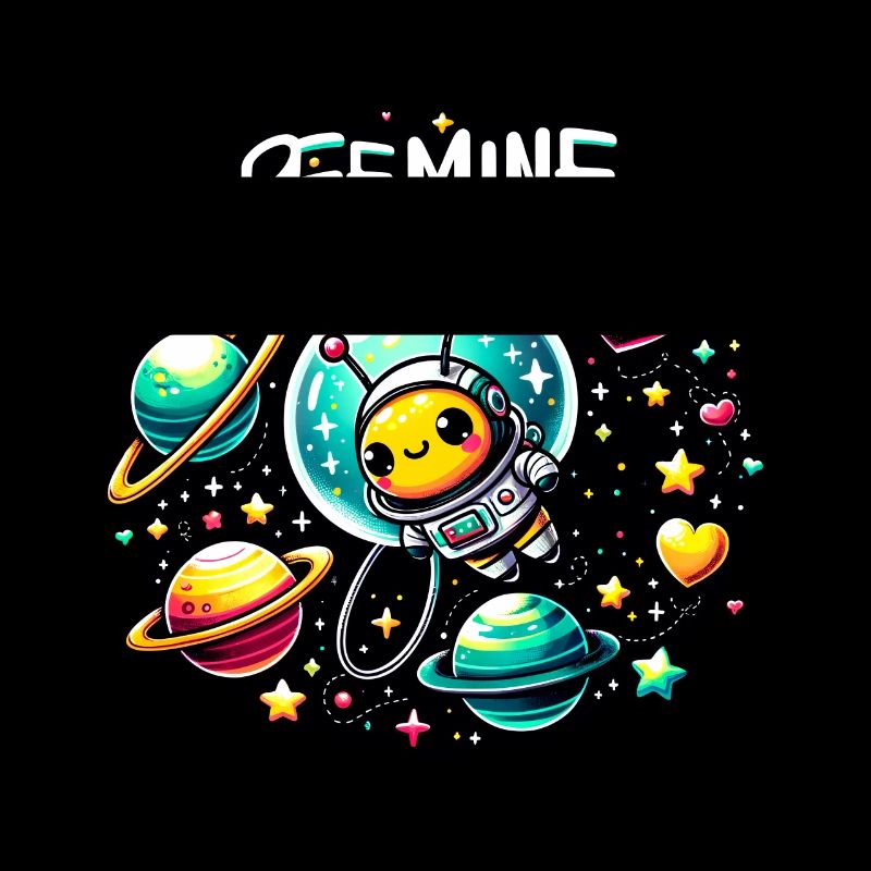 Bee Mine: Astronaut Bee Planets & Hearts Playful