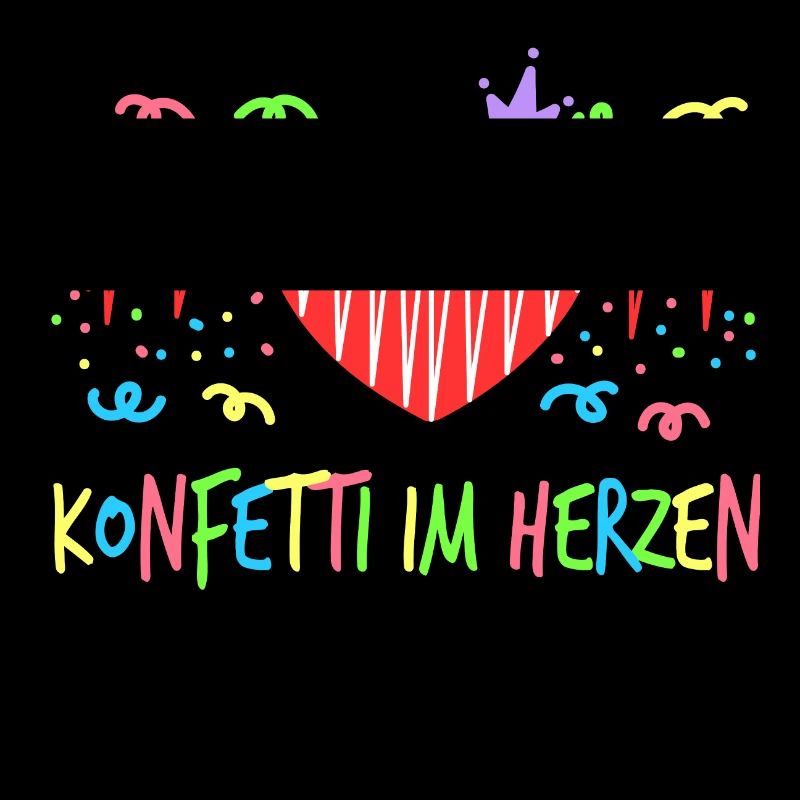 Buntes TStück "Konfetti im Herzen", das "Konfetti