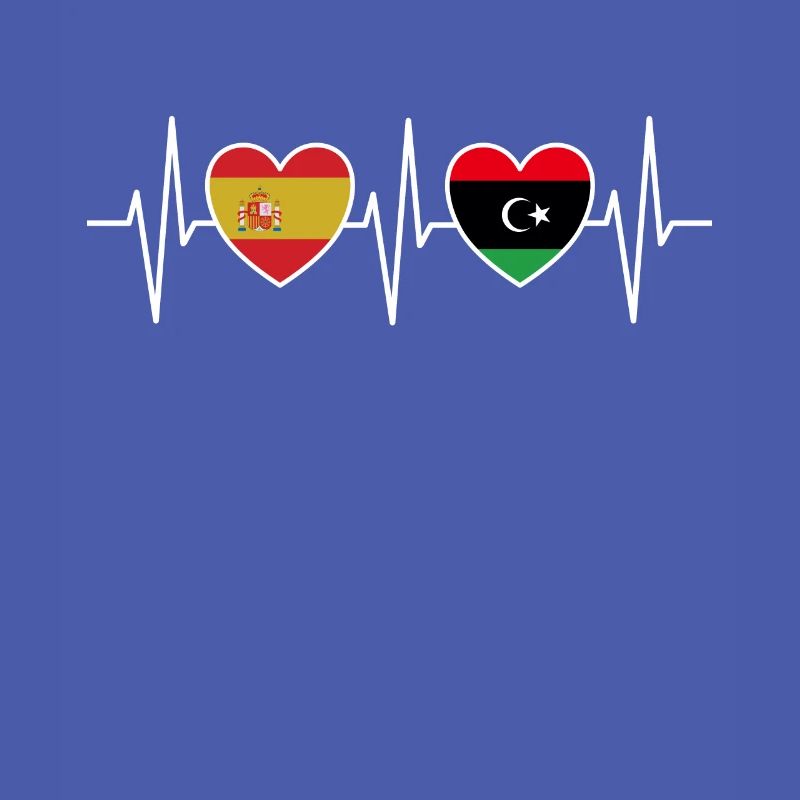 Espagne et Libye Drapeau libyen Drapeaux