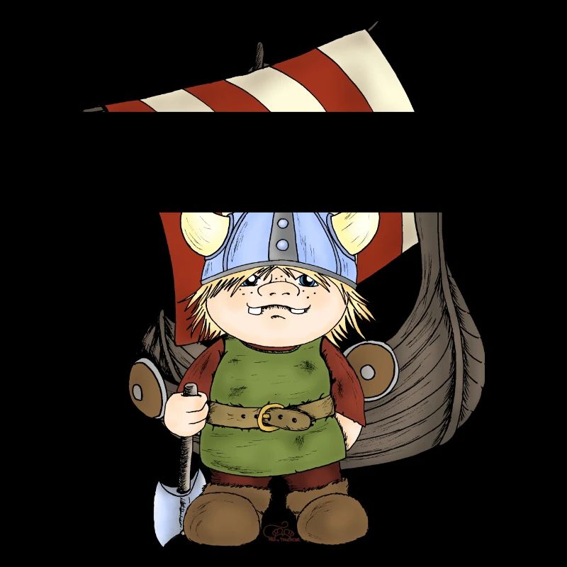 Wikinger Erik mit Schiff