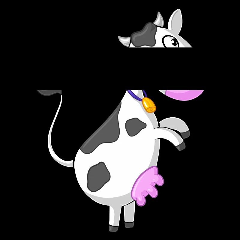 bande dessinée de vache curieuse