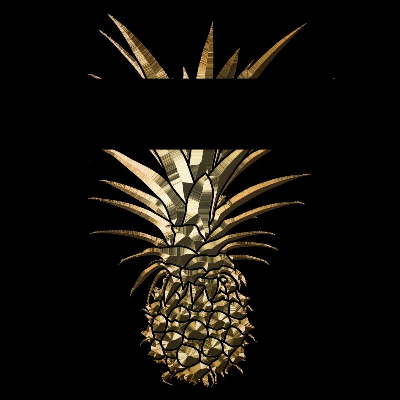 Idée de cadeau chic à la mode d'ananas doré