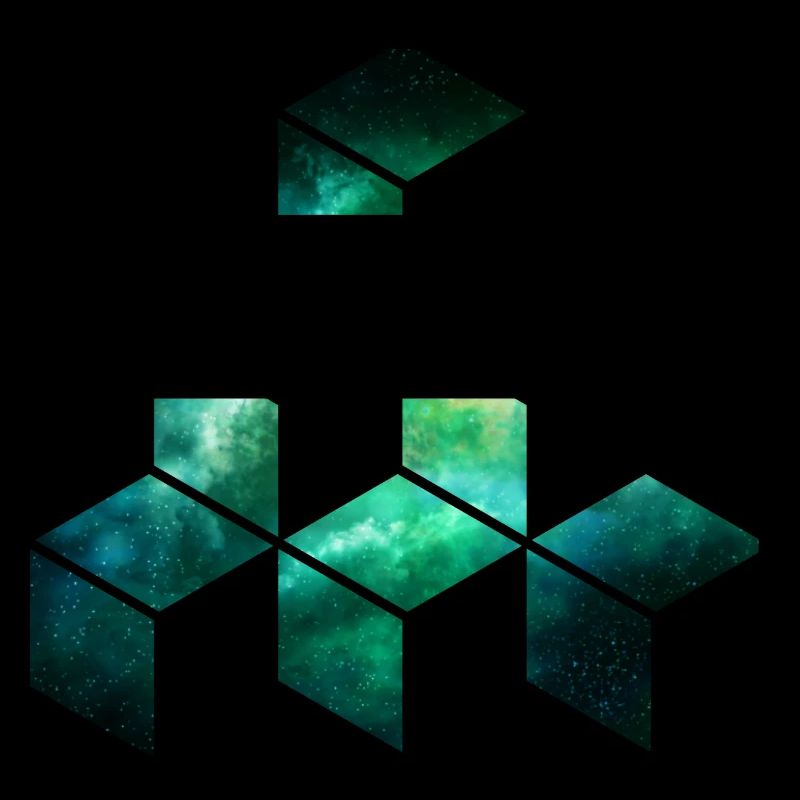 Cube universe geometric pattern