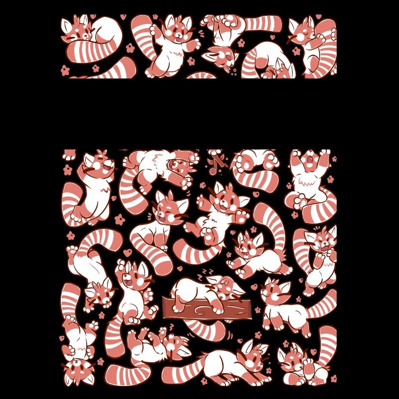 Red Panda Spread All over Pattern