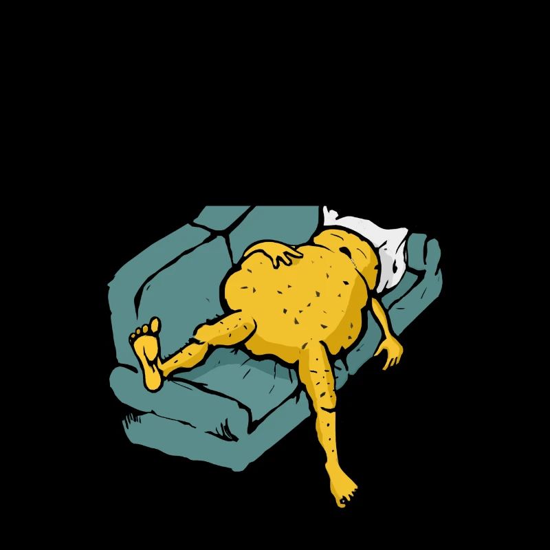 Lazy potato sleeping