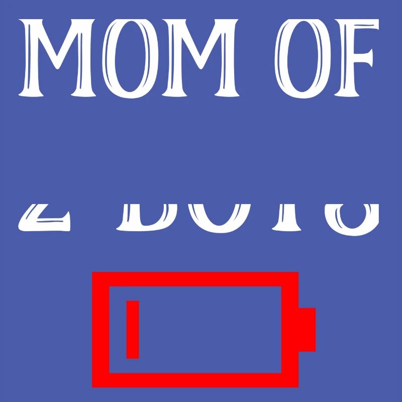 Müde Mutter von 2 Jungen Mutter von zwei Söhnen Batterie