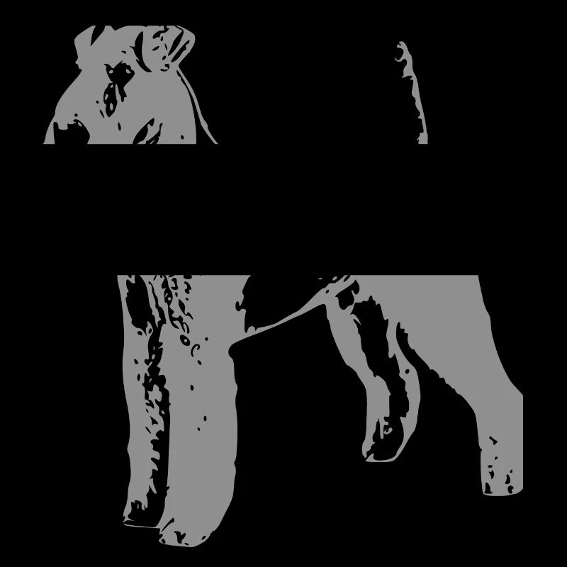 Airedale Terrier graustufen