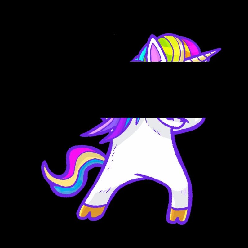 Cooles tupfendes Regenbogen-Einhorn