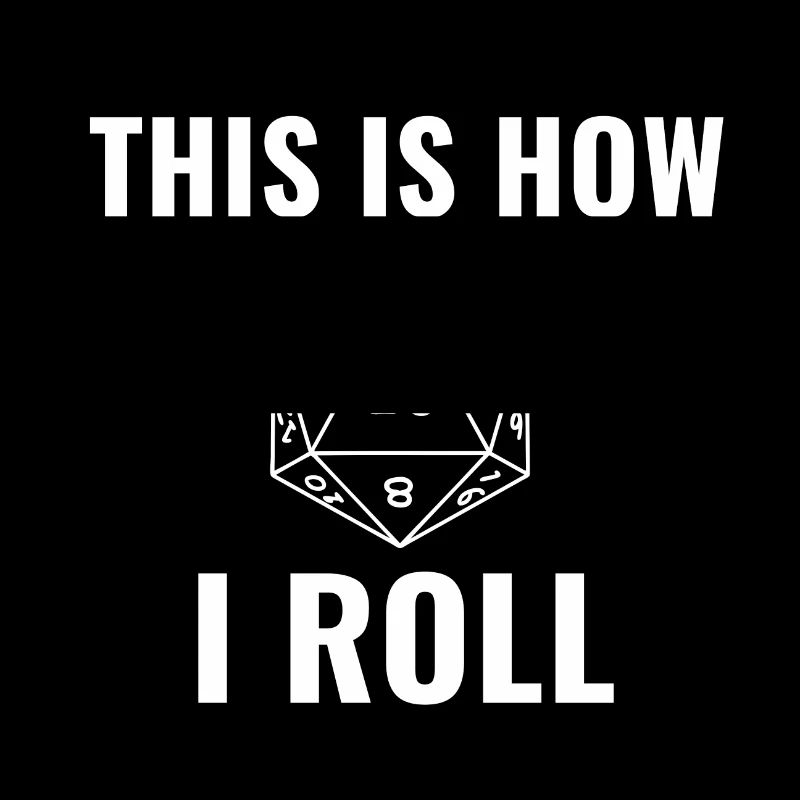 20 sided dice roll white