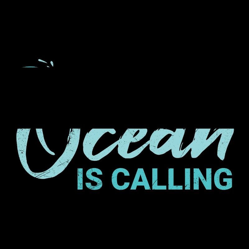 The Ocean Is Calling Surfer Taucher Geschenkidee