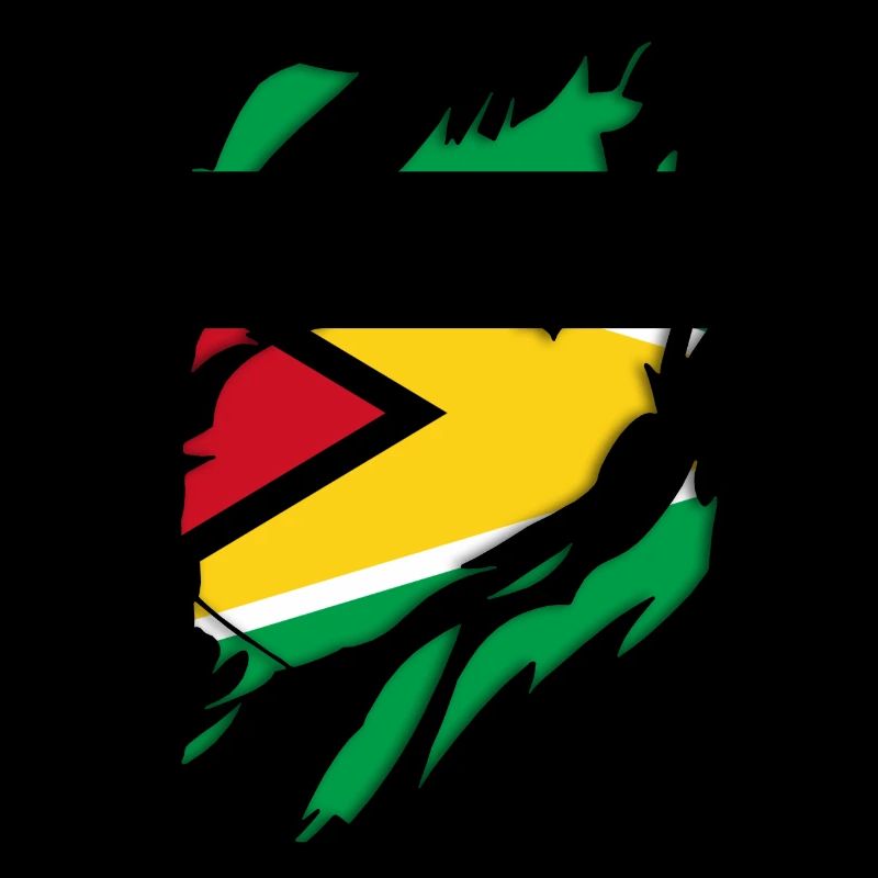 Drapeau déchiré du Guyana