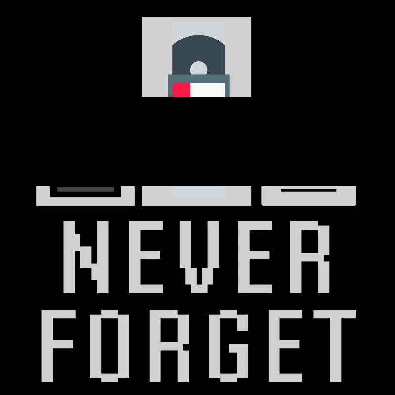 Never Forget Floppy Disk Video Tape Cassette Tech