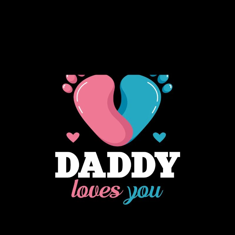 Pink Oder Blue Daddy Liebt Dich Vater Geschlecht