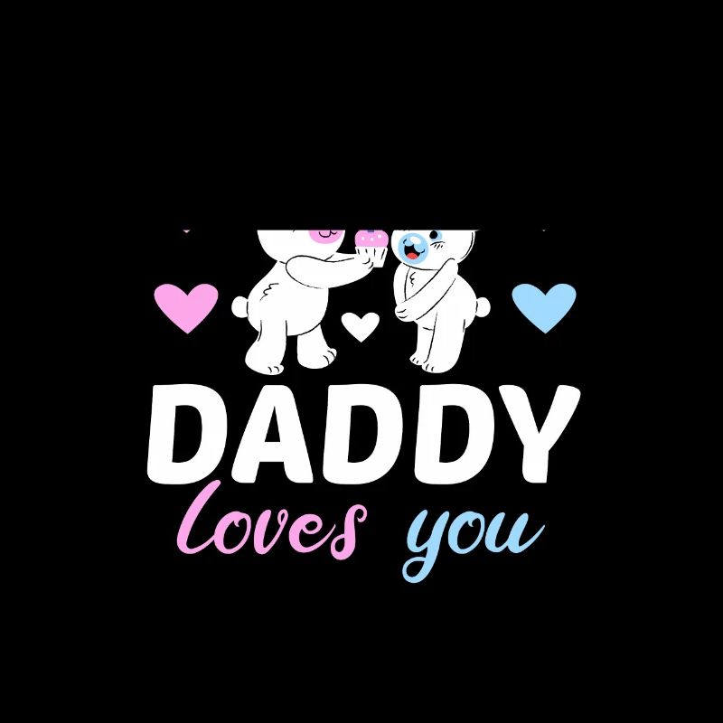 Pink Oder Blue Daddy Liebt Dich Vater Geschlecht