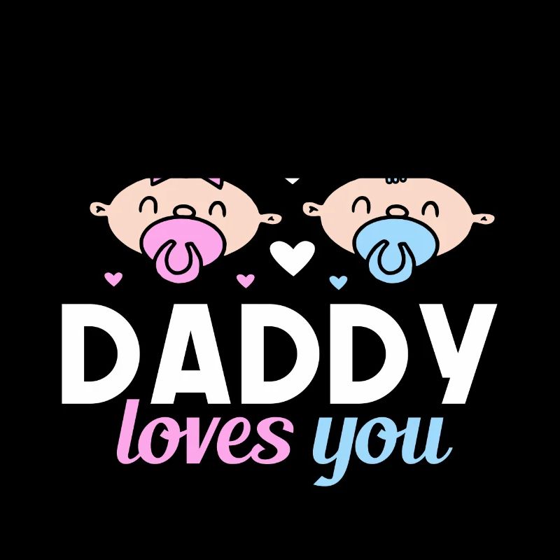 Pink Oder Blue Daddy Liebt Dich Vater Geschlecht