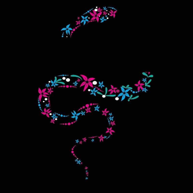 Black beautiful snake with pattern gift