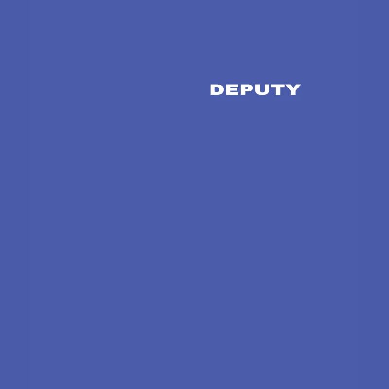 Deputy Sheriff Plain White Small Text Design Front