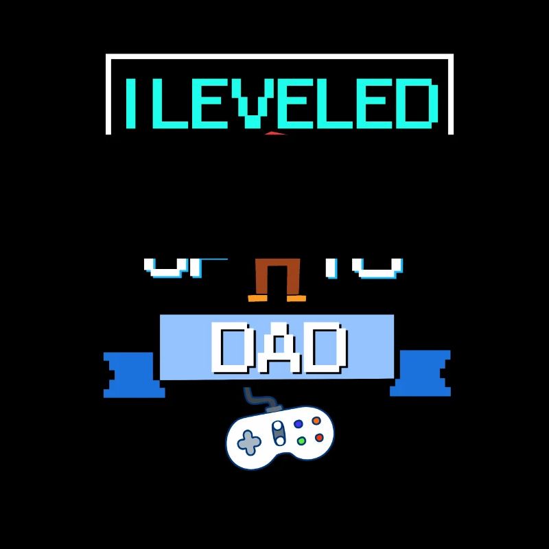 Level Up Daddy Daddy Retro Pixel Gamer Gaming Daddy