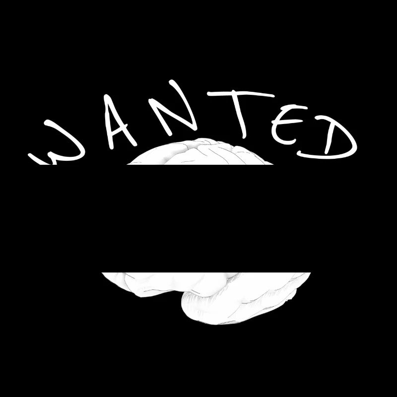 Brain Wanted White Drawing