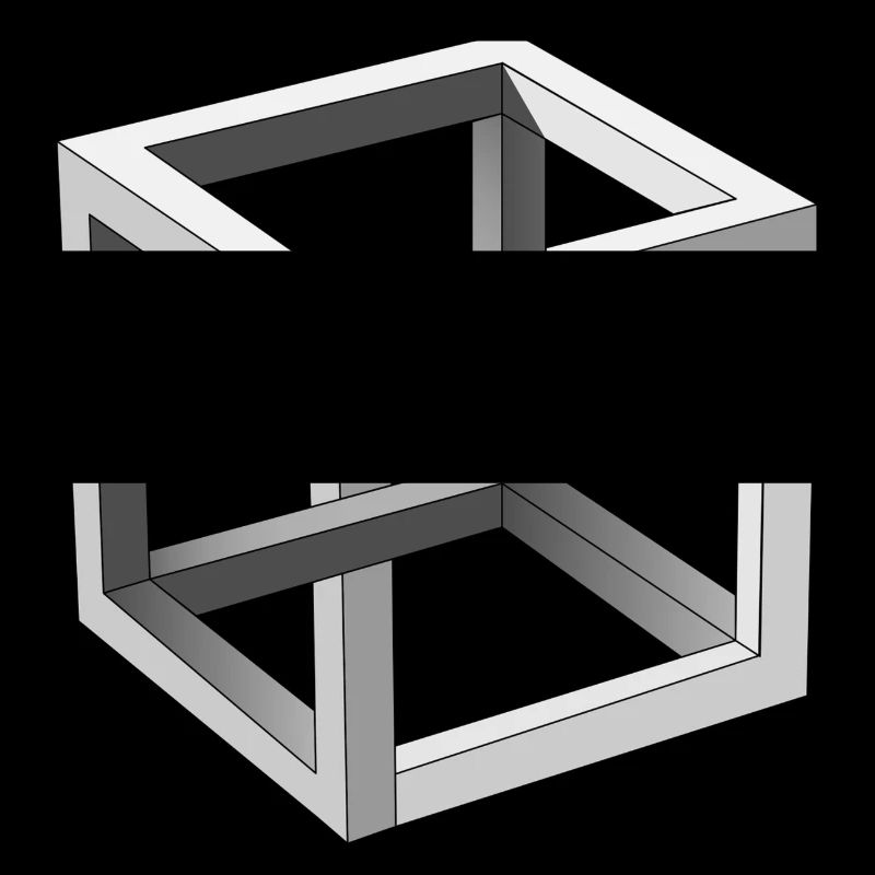 Cube optical illusion