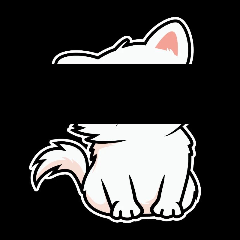 Dessin Animé Chat Chat Blanc Illustration