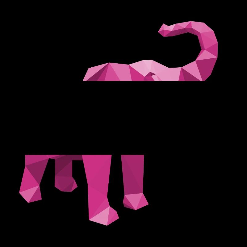 Rose éléphant avec effet LowPoly élégant