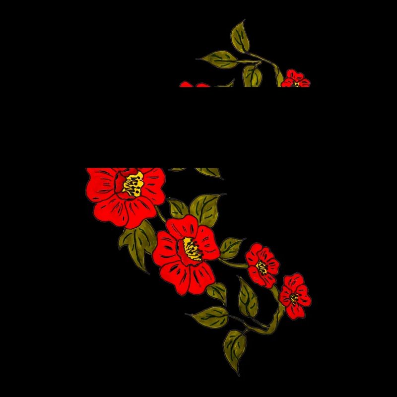 Red Floral Vine Pattern