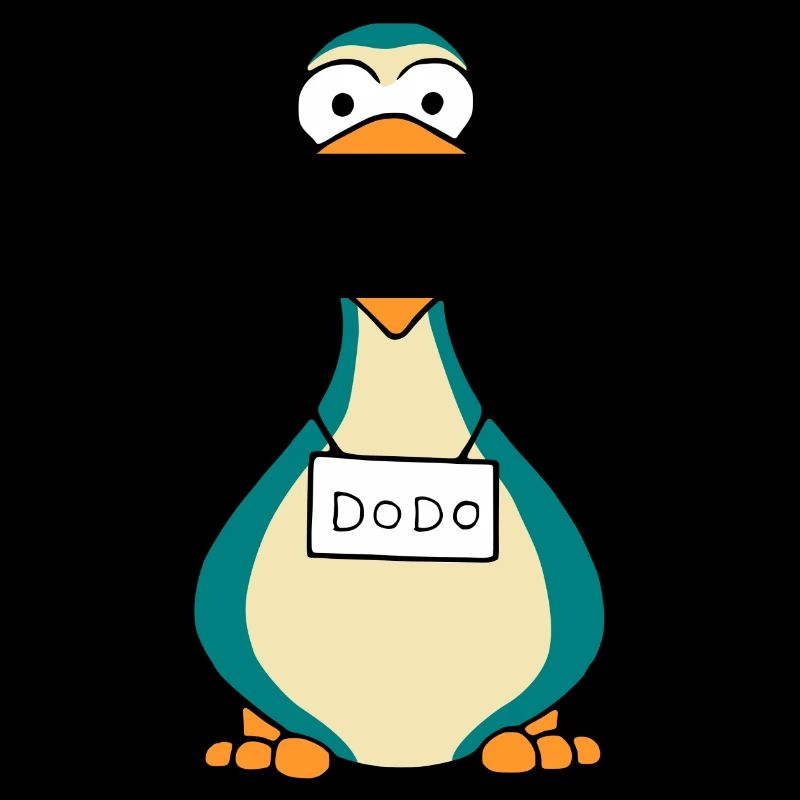 Dodo Frontal Vogel mit Schild Geschenk