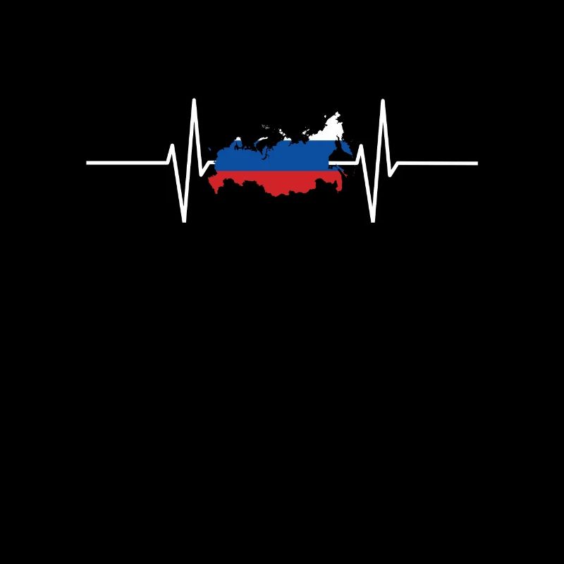 Russie Battements de cœur Drapeau Russie