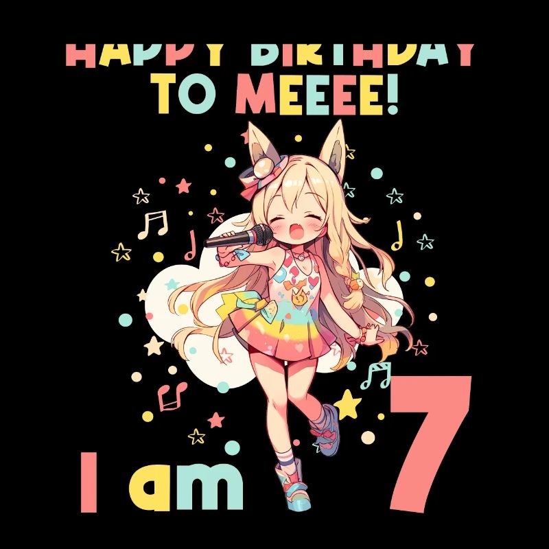 Anime Mandga K-Pop KPop Mädchen 7. Geburtstag