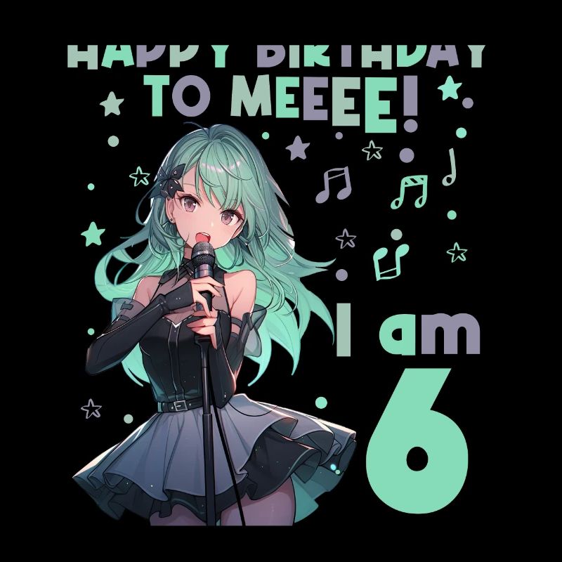 Anime Mandga K-Pop KPop Mädchen 6. Geburtstag