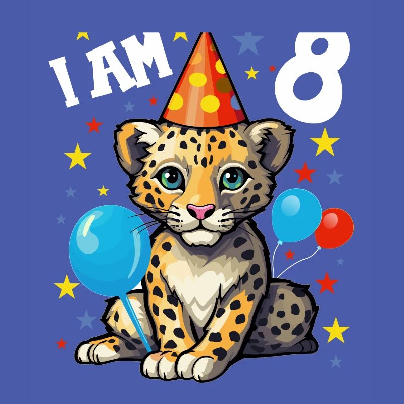 Ich bin 8 Jahre alt Leoparde Leopard 8. Geburtstag