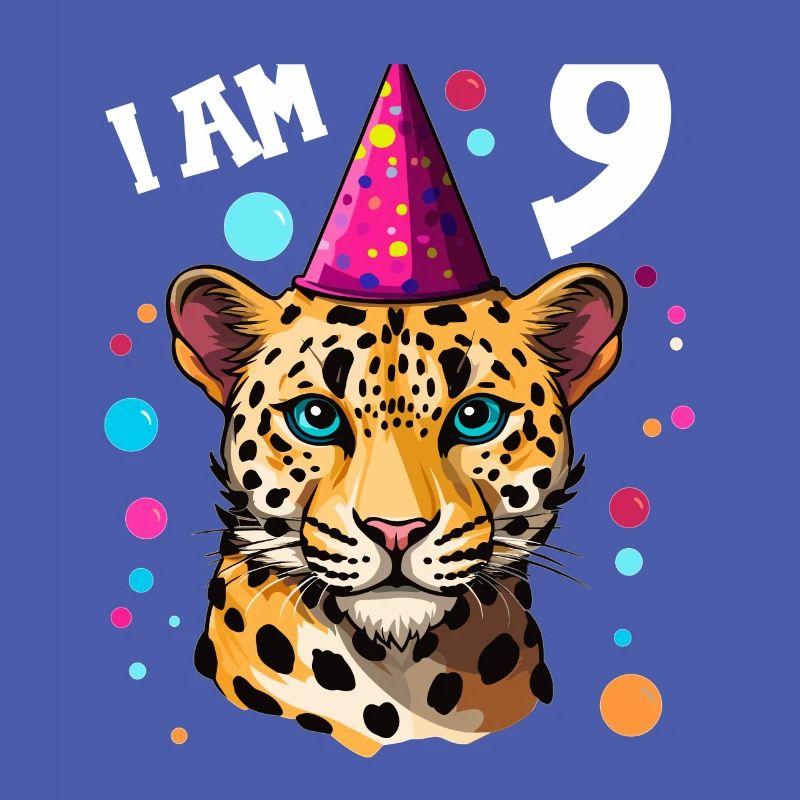 Ich bin 9 Jahre alt Leoparde Leopard 9. Geburtstag