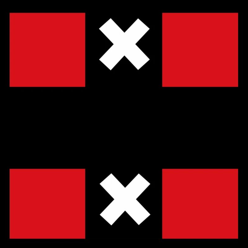 Le drapeau d'Amsterdam - le drapeau de la capitale