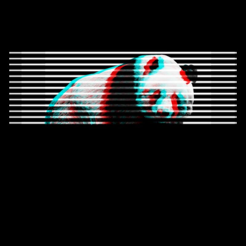 Panda Bear Glitch Style Glitch Effect Art Art