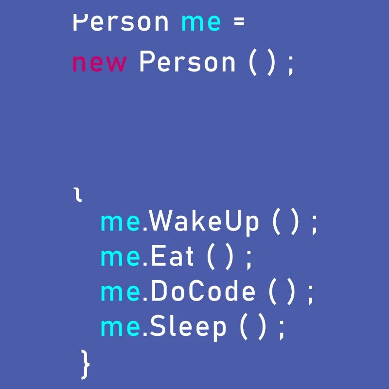 Person me = new Person (); Programmieren Code Java