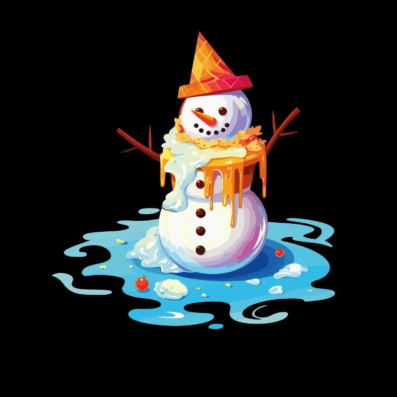 Weihnachten im Juli Schneemann Eiscreme Eis