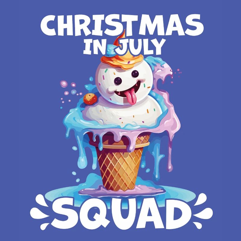 Weihnachten im Juli Schneemann-Eiscreme