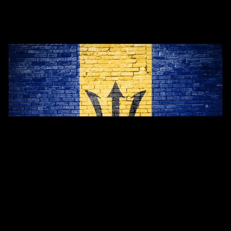 Drapeau de la Barbade Graffiti sur mur de briques