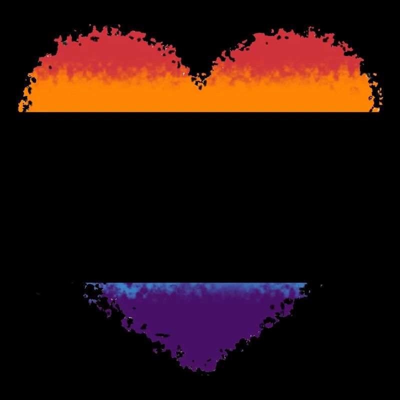 Regenbogen Herz Logo verwirbelt