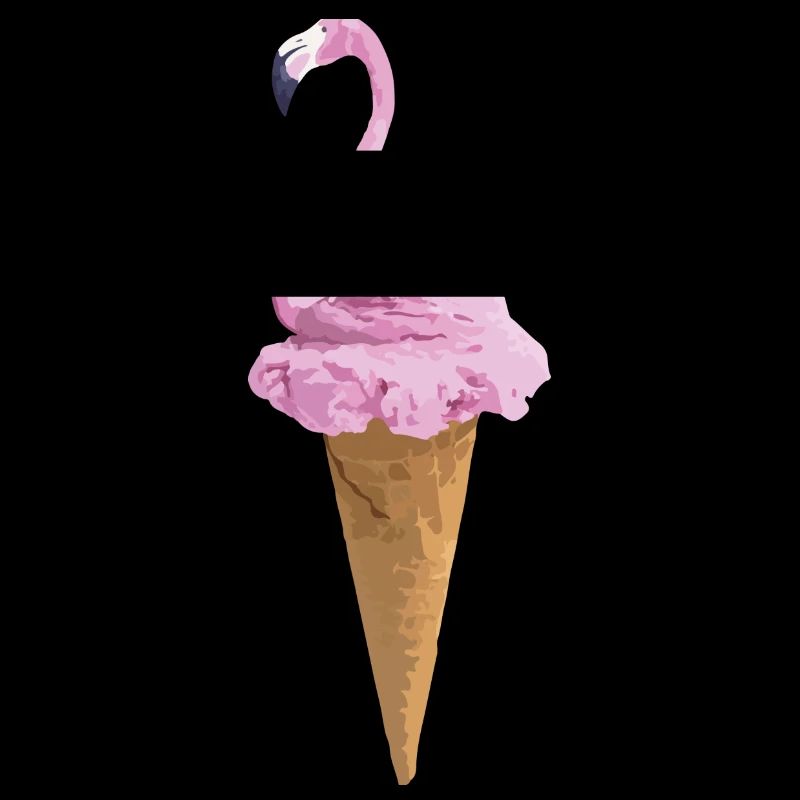 Flamingo mit Eiscreme