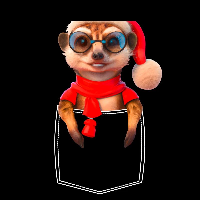 Suricate X-Mas Poche de poche de poitrine suricate