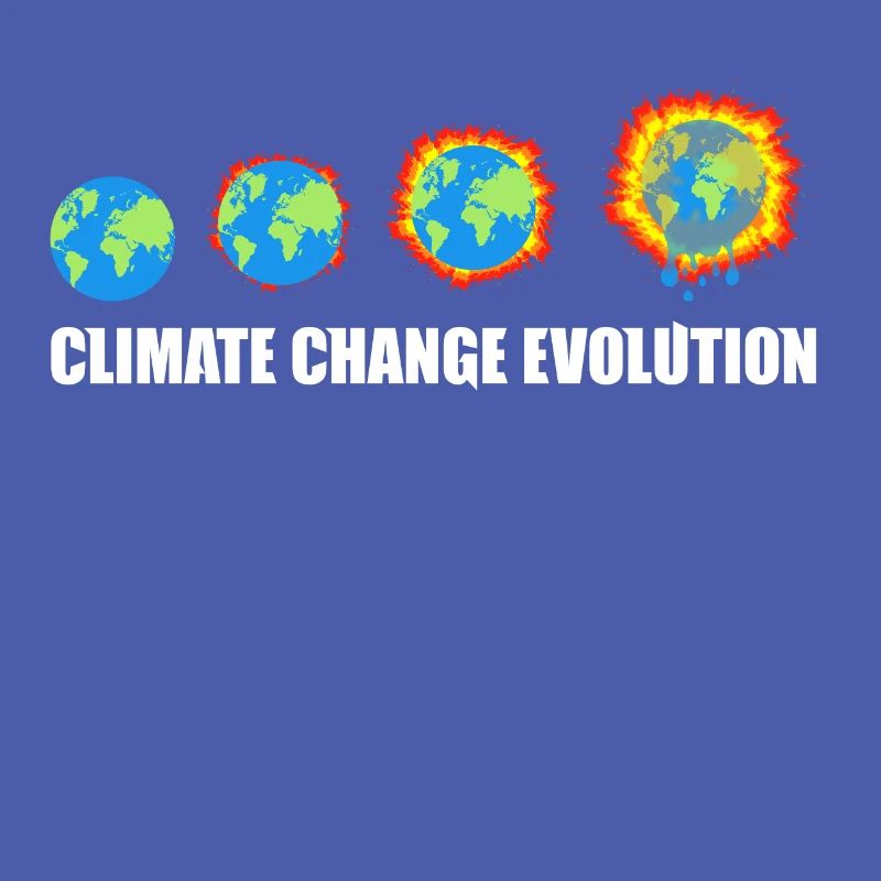 T-shirt drôle de conscience d'évolution de changement climatique