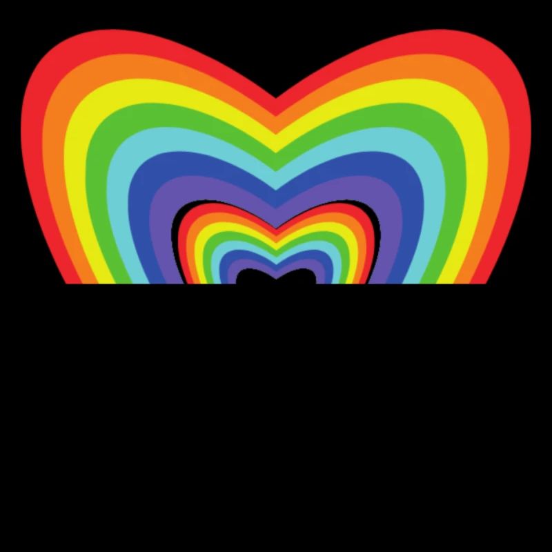 Regenbogen Rainbow Retro Geschenk Herz