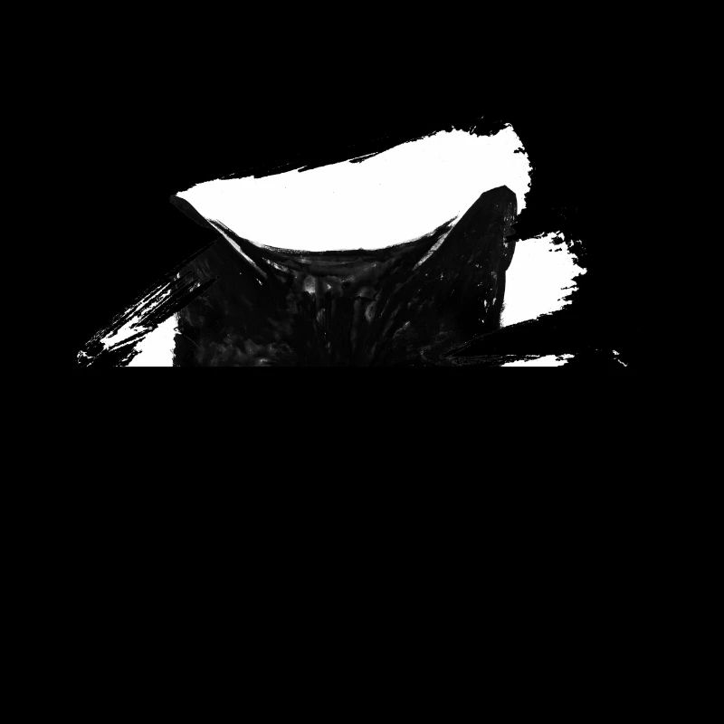 cat face in white