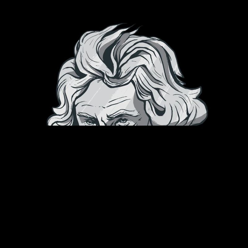 Buste de visage de Beethoven avec le compositeur de Beethoven