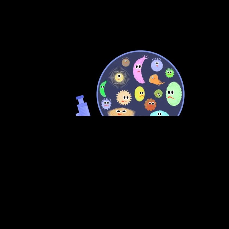 Germes au microscope