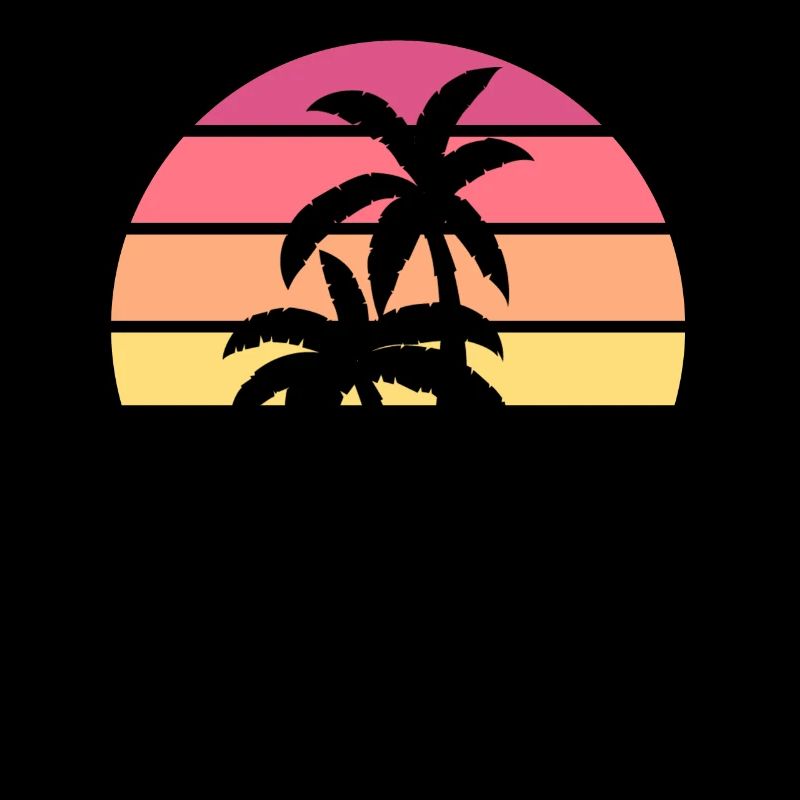 Palm Tree Distressed Beach Design